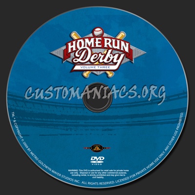 Home Run Derby Volume Three dvd label