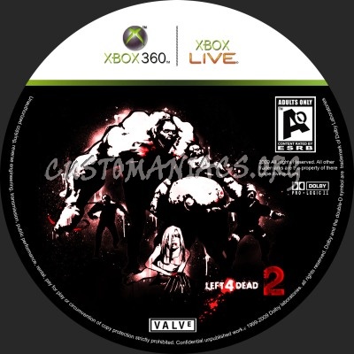 Left 4 Dead 2 dvd label