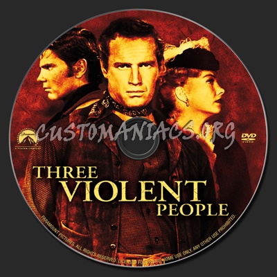 Three Violent People dvd label