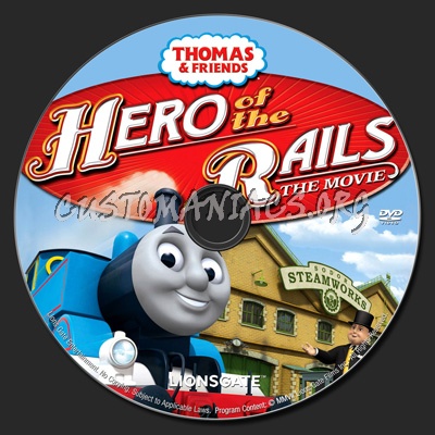 Thomas Friends Hero of the Rails dvd label DVD Covers Labels