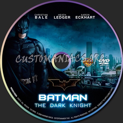 Batman The Dark Knight dvd label