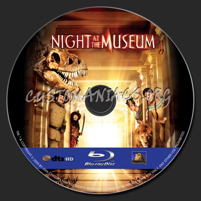 Night At The Museum blu-ray label