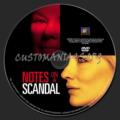 Notes On A Scandal dvd label