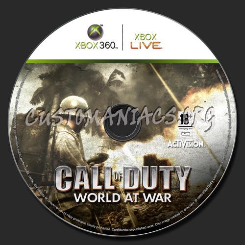 Call of Duty World At War dvd label