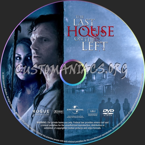 The Last House on the Left dvd label