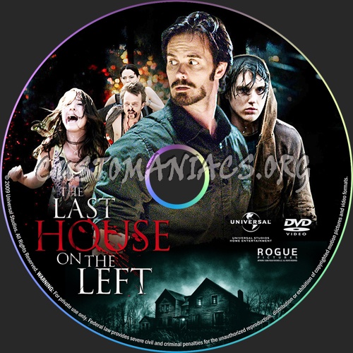 The Last House on the Left dvd label