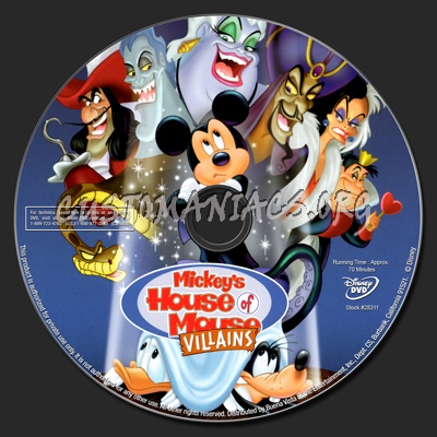 Mickey's House of Mouse Villians dvd label