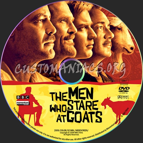 The Men Who Stare At Goats dvd label