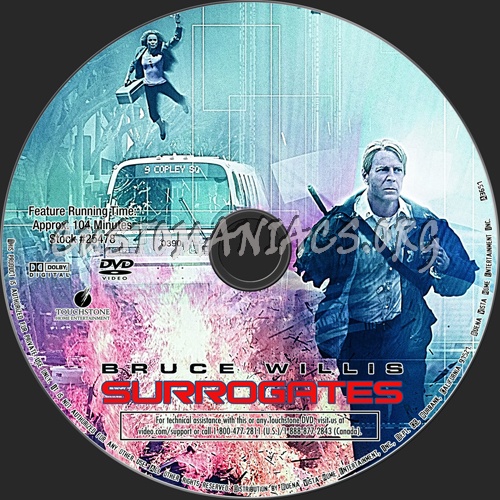 Surrogates dvd label