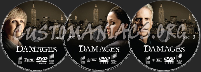 Damages Season 1 dvd label