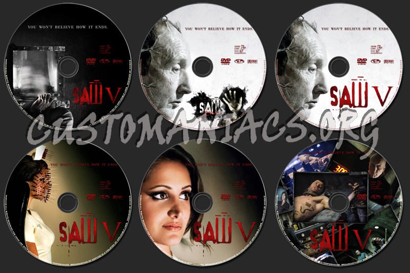 Saw V dvd label