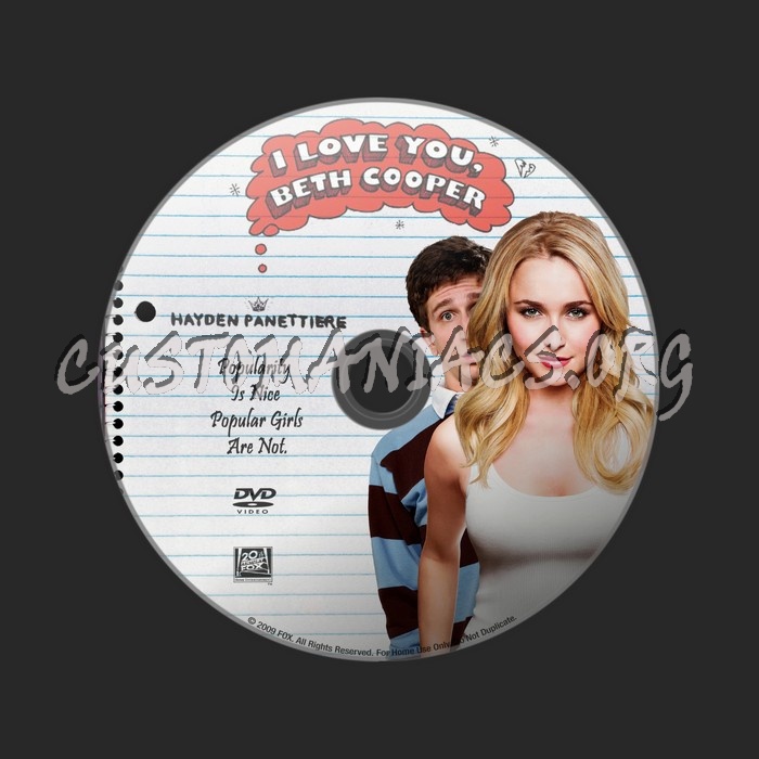 I Love You, Beth Cooper dvd label