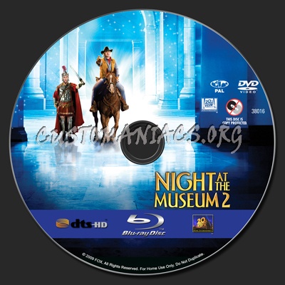 Night At The Museum Battle Of The Smithsonian.. blu-ray label