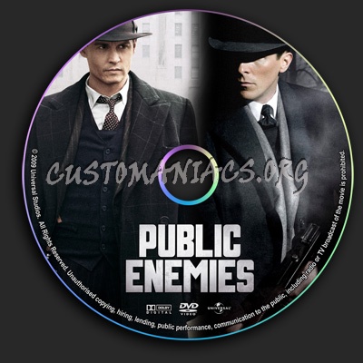 Public Enemies dvd label