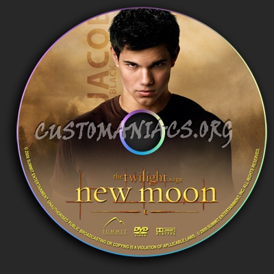 The Twilight Saga - New Moon dvd label