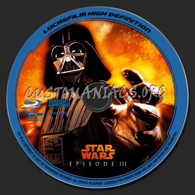 Star Wars III blu-ray label