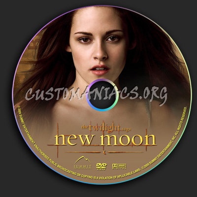 The Twilight Saga - New Moon dvd label