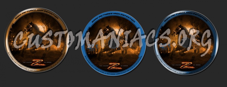 The Legend of Zorro blu-ray label