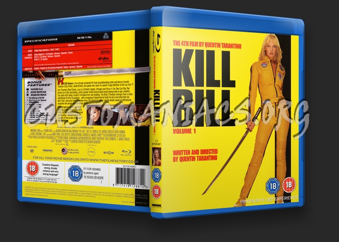 Kill Bill Volume 1 blu-ray cover