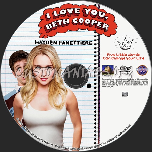 I Love You, Beth Coope dvd label