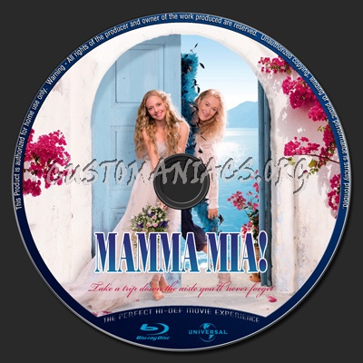 Mamma Mia! The Movie blu-ray label