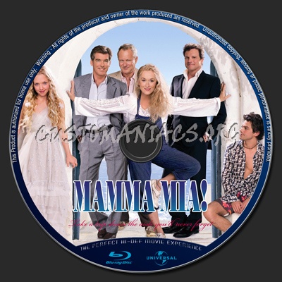 Mamma Mia! The Movie blu-ray label