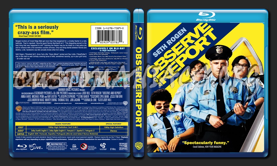 Observe and Report blu-ray cover