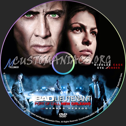 Bad Lieutenant: Port of Call New Orleans dvd label