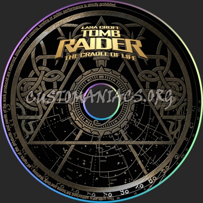 Tomb Raider The Cradle of Life blu-ray label