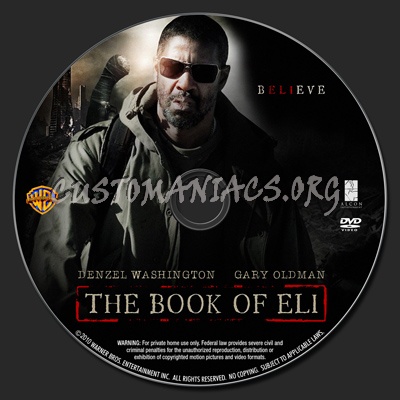 The Book of Eli dvd label