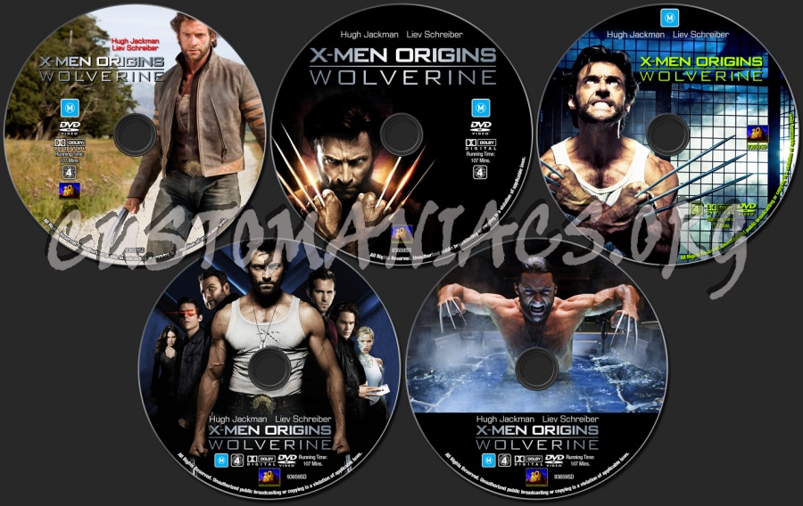 X-Men Origins Wolverine dvd label