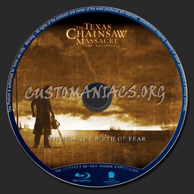 The Texas Chainsaw Massacre : The Beginning blu-ray label