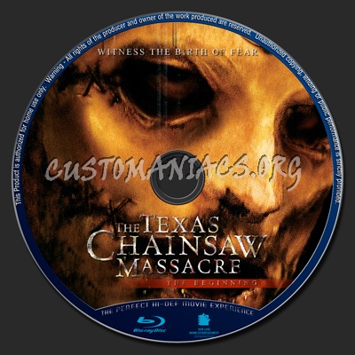 The Texas Chainsaw Massacre : The Beginning blu-ray label