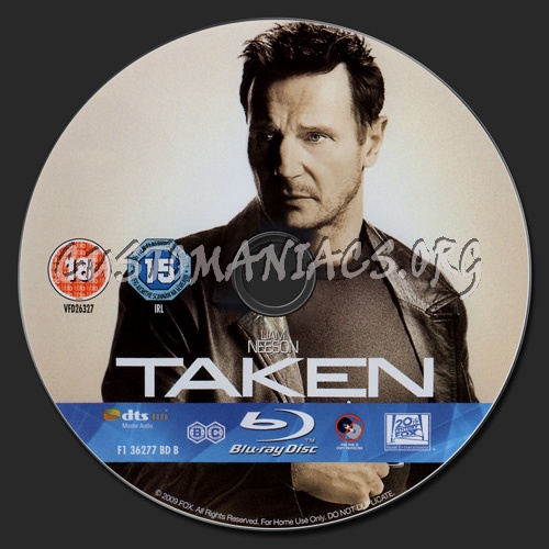 Taken blu-ray label