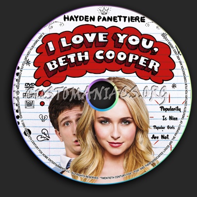 I Love You Beth Cooper dvd label