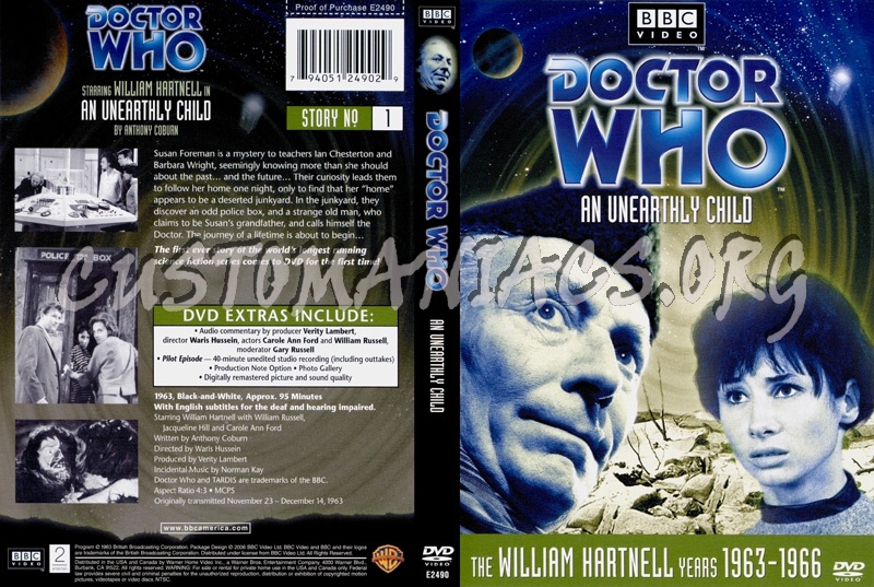 Doctor Who 1 Unearthly Child dvd cover