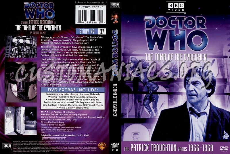 Doctor Who 37 Tomb of the Cybermen dvd cover - DVD Covers & Labels