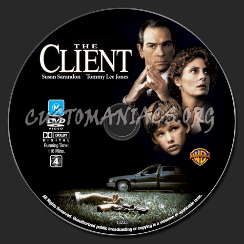 The Client dvd label