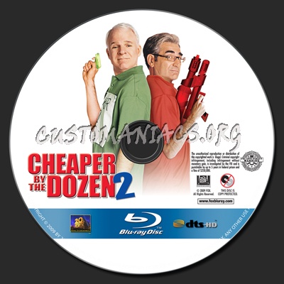 Cheaper By The Dozen 2 blu-ray label