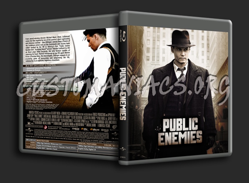 Public Enemies blu-ray cover