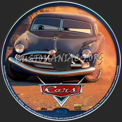 Cars blu-ray label