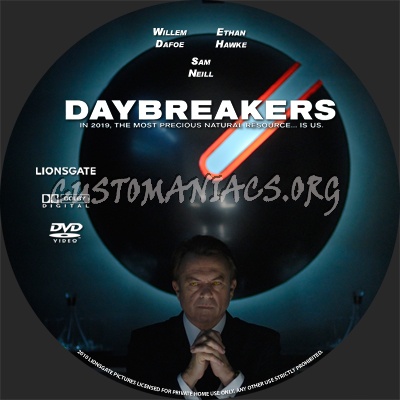 Daybreakers dvd label