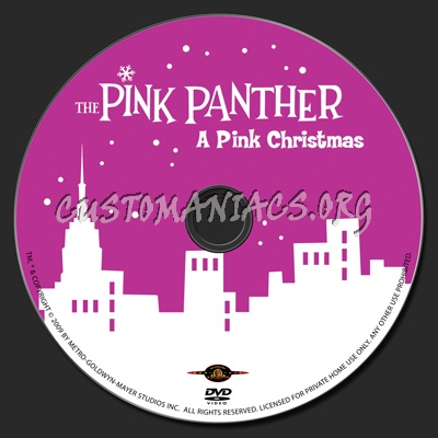 Pink Panther Pink Christmas dvd label