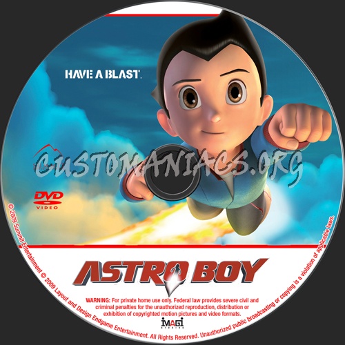 Astro Boy dvd label