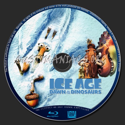 Ice Age : Dawn Of The Dinosaurs blu-ray label