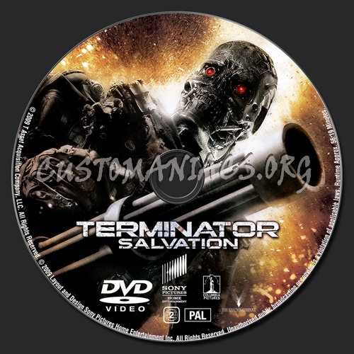 Terminator Salvation dvd label