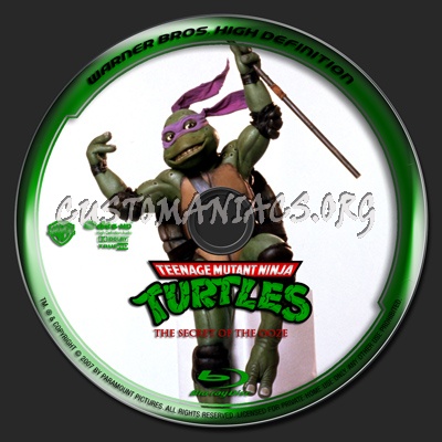 Teenage Mutant Ninja Turtles II blu-ray label