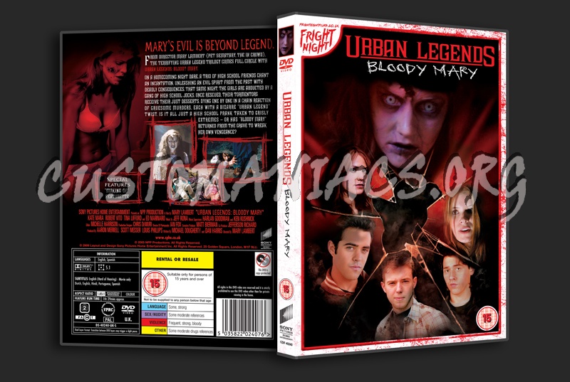 Urban Legends Bloody Mary dvd cover DVD Covers Labels by