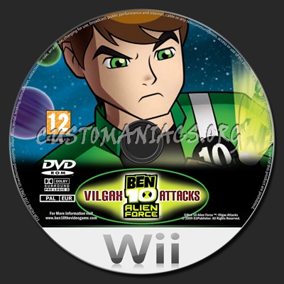 Ben 10 Alien Force Vilgax Attacks dvd label