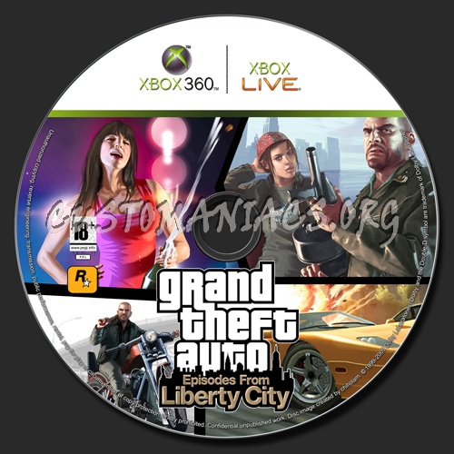 Grand Theft Auto - Episodes from Liberty City dvd label